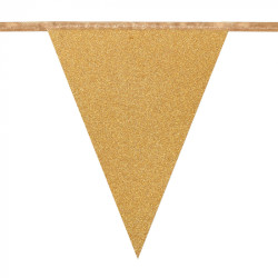 Trblietavá papierová girlanda, zlatá, Silvester